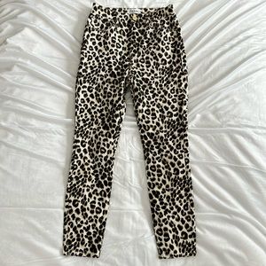 FRAME Denim ALI HIGH RISE CIGARETTE Cheetah Leopard Print Jeans Sz 26
